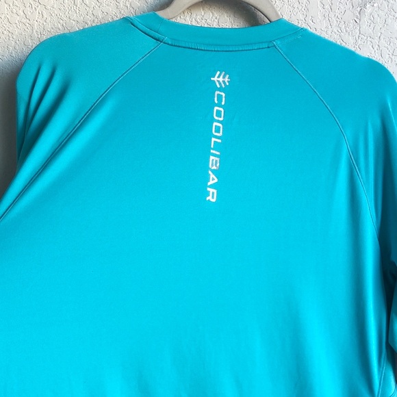 Coolibar Mens Agility Long Sleeve Performance Shirt UPF 50 Blue XLT - Picture 6 of 14